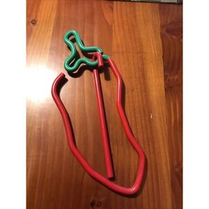 Vtg Dinner Bell Jalapeño Red Hot Chili Pepper Shaped Iron w/ Ringer